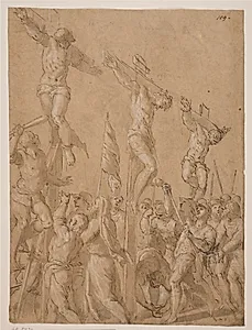Korsfæstelsen by Jacopo Palma (il Giovane)