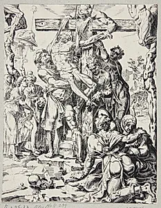 Korsnedtagelsen by Dirk Volkertsz. Coornhert