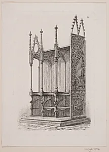 Korstol fra Domkirken i Lund by Julius Magnus-Petersen