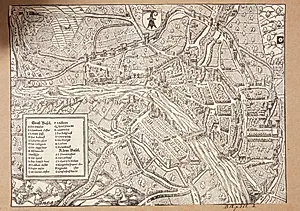 Kort over Basel by Hans Rudolf Manuel Deutsch