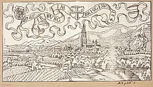 Kort over Freiburg im Breisgau