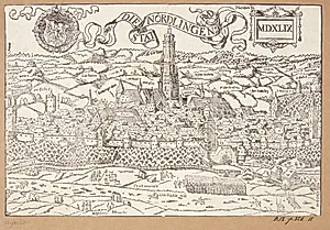 Kort over Nördlingen by Hans Rudolf Manuel Deutsch