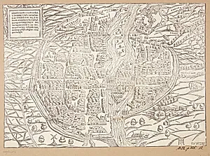 Kort over Paris by Hans Rudolf Manuel Deutsch