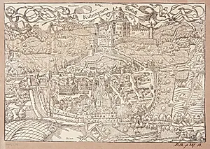 Kort over Rufach by Hans Rudolf Manuel Deutsch