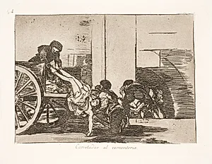 Kørt på kærre til kirkegården (64) by Francisco de Goya