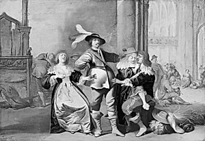 Krigsfolks ophold i en kirke by Pieter Jansz. Quast