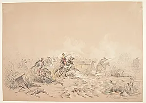 Krigsscene by B. Bachmann Hohmann