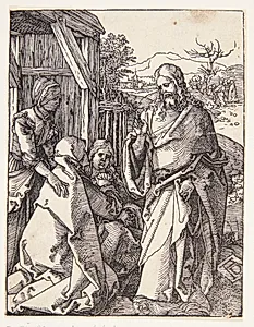 Kristi afsked med sin moder by Albrecht Dürer