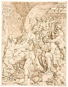 Kristi bespottelse by Maarten van Heemskerck