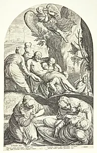 Kristi gravlæggelse by Jacob Matham