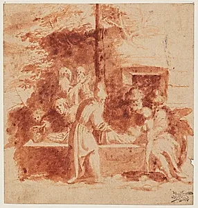 Kristi gravlæggelse by Bernardino Campi