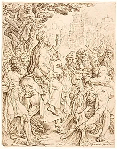 Kristi indtog i Jerusalem by Maarten van Heemskerck