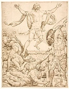 Kristi opstandelse by Maarten van Heemskerck
