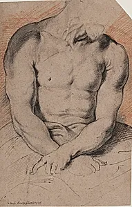 Kristi torso fra "Den tornekronede Kristus", efter Van Dyck by Willem Panneels