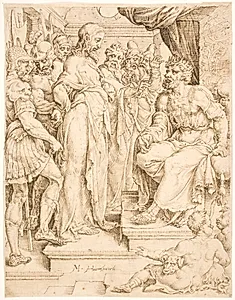 Kristus for Herodes by Maarten van Heemskerck