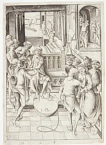 Kristus for Pilatus by Israhel van Meckenem
