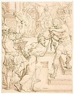Kristus for Pilatus by Maarten van Heemskerck