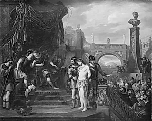 Kristus for Pilatus by Arnold Houbraken