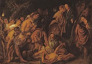 Kristus forrådes og pågribes i Getsemane