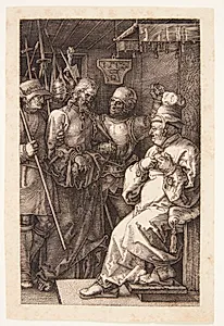 Kristus fremstilles for Kajfas by Albrecht Dürer