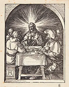Kristus i Emmaus by Albrecht Dürer