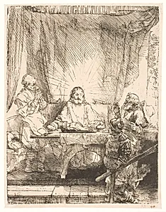 Kristus i Emmaus by Rembrandt van Rijn