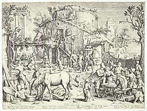 Kristus i Emmaus by Jacob Matham