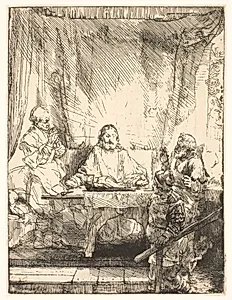 Kristus i Emmaus by Rembrandt van Rijn