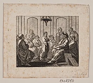 Kristus i tempel by Gerhard Ludvig Lahde