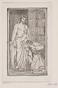 Kristus og den vantro Thomas by Carl Bloch