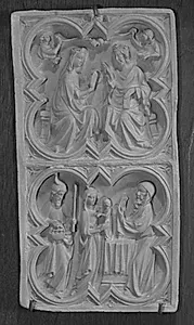 Kristus og Maria kronede, fremstillingen i templet by Ubekendt