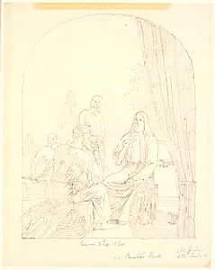 Kristus og Nikodemus by Christen Købke