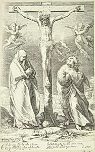Kristus på korset by Jacob Matham