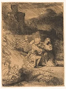 Kristus på Oliebjerget by Rembrandt van Rijn