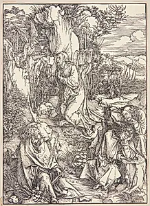 Kristus på Oliebjerget by Albrecht Dürer