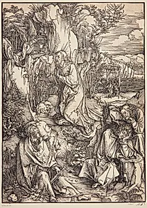 Kristus på Oliebjerget by Albrecht Dürer