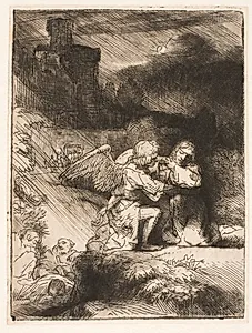 Kristus på Oliebjerget by Rembrandt van Rijn