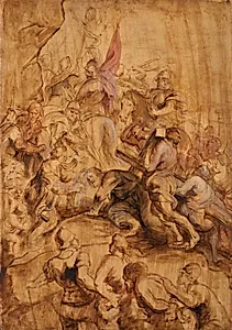 Kristus på vejen til Golgata. Korsbæringen by Peter Paul Rubens