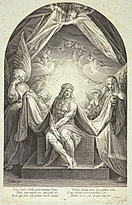 Kristus som smertensmand omgivet af engle by Jan Harmensz. Muller