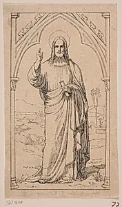 Kristus velsignende by Axel Theodor Kittendorff