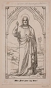 Kristus velsignende by Axel Theodor Kittendorff