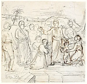 Kristus velsigner de små børn by Dankvart Dreyer
