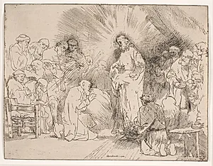Kristus viser sig for apostlene by Rembrandt van Rijn