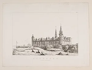Kronborg set fra den nordvestlige side by Constantin Hansen