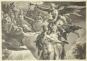 Kunstarternes ophøjelse by Jan Harmensz. Muller
