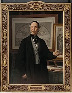 Kunsthistorikeren, professor N. L. Høyen by Wilhelm Marstrand