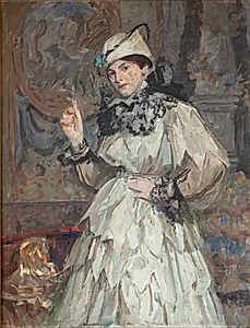 Kunstnerens datter i karnevalsdragt by Laurits Tuxen