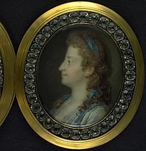 Kunstnerens hustru Frederikke, f. Fortling