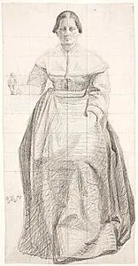 Kunstnerens moder siddende by Kristian Zahrtmann