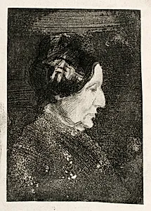Kunstnerens moder by Oluf Hartmann